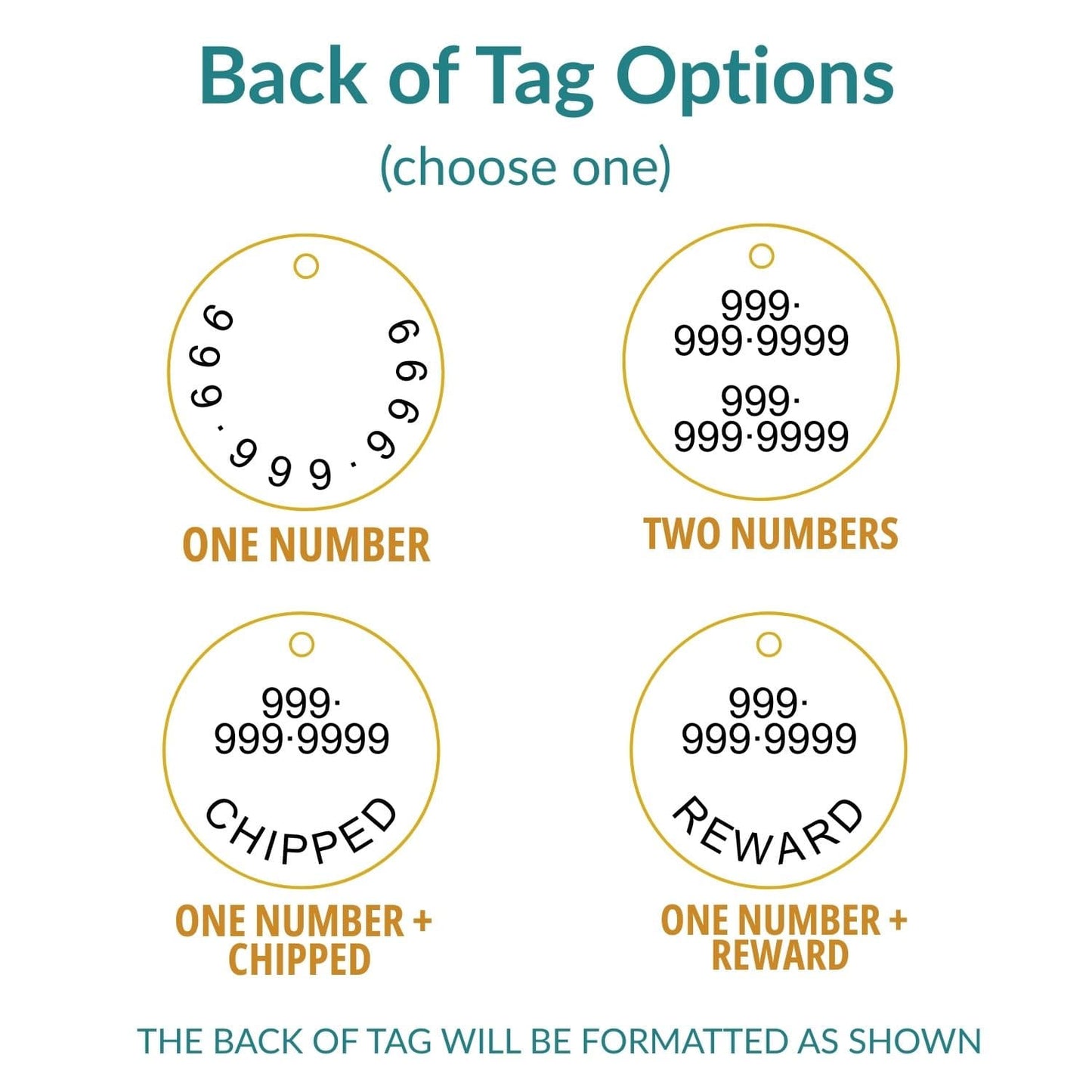 Round Solid Brass Dog Tag