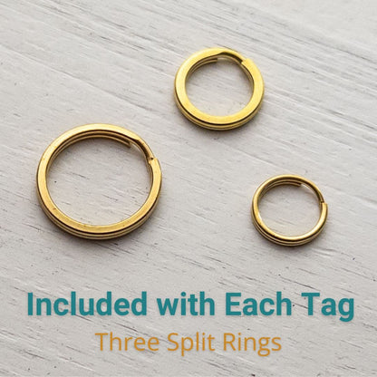 Round Solid Brass Dog Tag